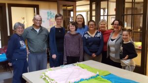 The team of volunteers who made the blankets!